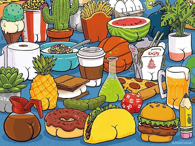 Ceaco - Brian Cook - Butts on Things - 500 Piece Jigsaw Puzzle thumbnail 2