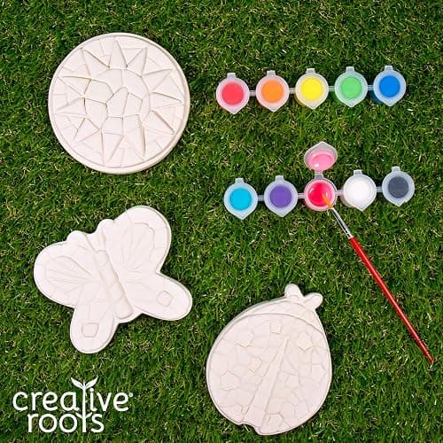 Creative Roots Paint Your Own Butterfly, Ladybug & Sun Stepping Stone by Horizon Group USA, 1 box of 3 count thumbnail 5