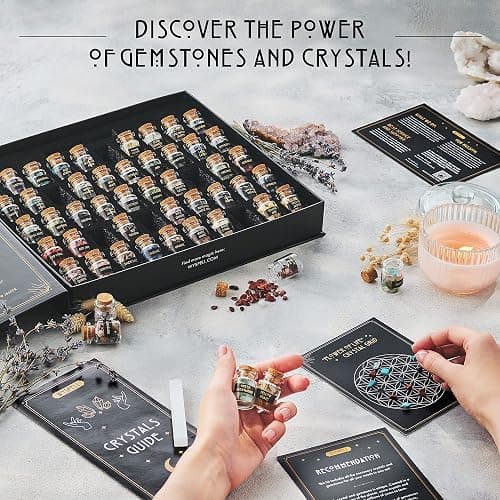 Bulk Crystals and Healing Stones 50 PCS - Real Mini Crystals for Spell Jars - Crystals for Witchcraft - Crystal Sets for Witchcraft Supplies - Real Crystal Witch Healing Crystals for Beginners Set thumbnail 6