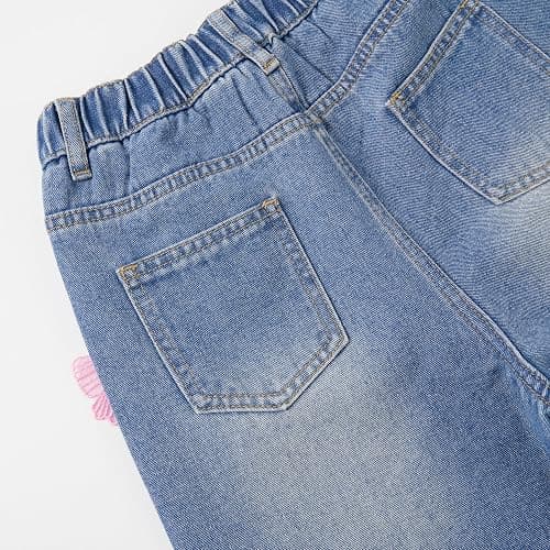 Rolanko Girls Jeans Denim Elastic Wasit Wide Leg Baggy Pants Kids Clothes 4-14 Years thumbnail 3