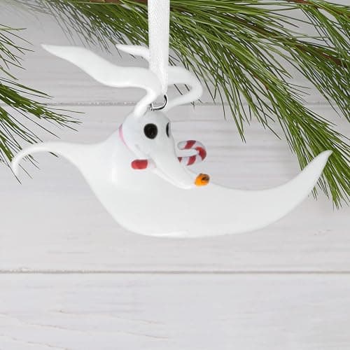 Hallmark Disney Tim Burton's The Nightmare Before Christmas Zero with Candy Cane Christmas Ornament, Gifts for Disney Fans thumbnail 4