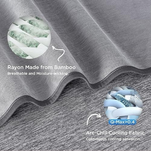 Bedsure Cooling Blanket for Hot Sleepers - Spring Summer Throw Blanket for Bed, Arc-Chill Lightweight Summer Bedding Gifts, Cool Thin Ice Cold Comfort Throws with Rayon Derived from Bamboo, 50x70 - 01- Dark Grey - Throw XL (50" x 70") thumbnail 3