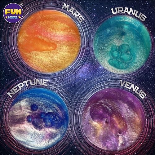 35.16 FL OZ Galaxy Glowing Slime for Kids, FunKidz 1040ML Premade Space Slime 8 Packs Toy for Girls Slime Kit with Neon, Glow, Metallic Fun Boys Craft Great Party Gifts thumbnail 2