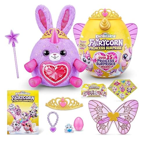 Bizak Rainbocorns Fairycorn Princesses, Egg with 35+ Different Surprises to Open and Discover, Includes Wings, Tiara, Magic Wand, Slimy Surprises and More (62369281) thumbnail 7