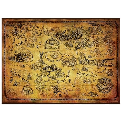 The Legend of Zelda Hyrule Map 1,000 Piece Jigsaw Puzzle | Collectible Puzzle Featuring Stylized Hyrule Map from The Legend of Zelda Video Games | Officially Licensed Nintendo Merchandise thumbnail 5
