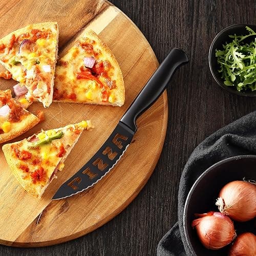 McCook® Premium Black Knife Sets,German Stainless Steel Kitchen Knives Block Set with Built-in Sharpener thumbnail 7