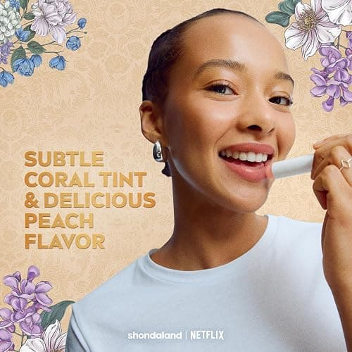 NIVEA Peach Tea Lip Balm, Nourishing Lip Care, Bridgerton Limited Edition Tinted Lip Balm with Peach Flavor and Shea Butter, 3-in-1 Moisture, Repair and Color, 0.17 Oz Stick thumbnail 3