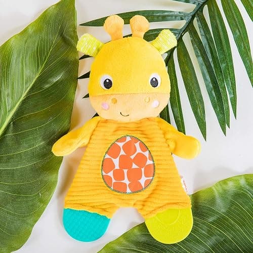 Bright Starts Snuggle & Teethe BPA-free Crinkle Teething Plush Baby Toy - Giraffe thumbnail 5