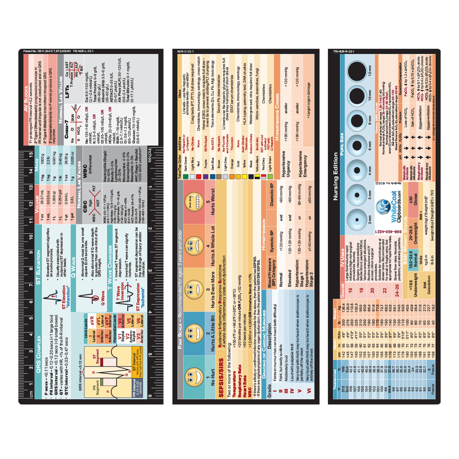 Stickers only - Trifold Nursing Adhesive Reference Label  - Image 1