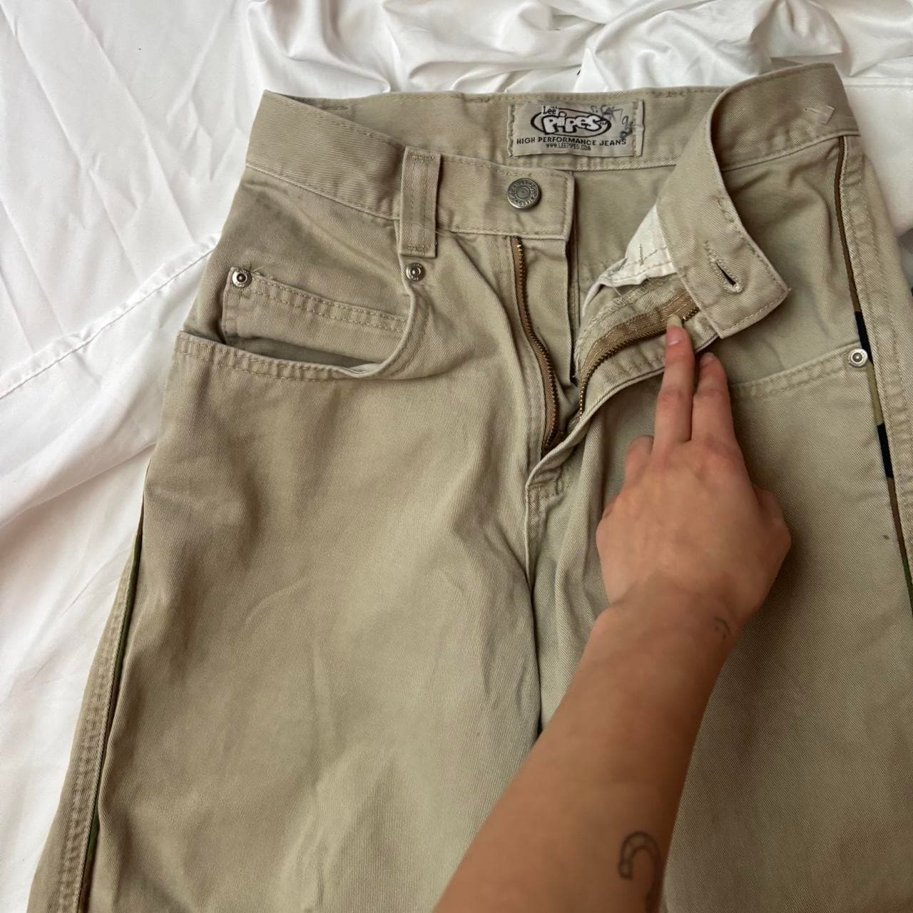 JNCO JEANS DUPE LEE PIPES 2000s SKATEWEAR WIDELEG... thumbnail 2