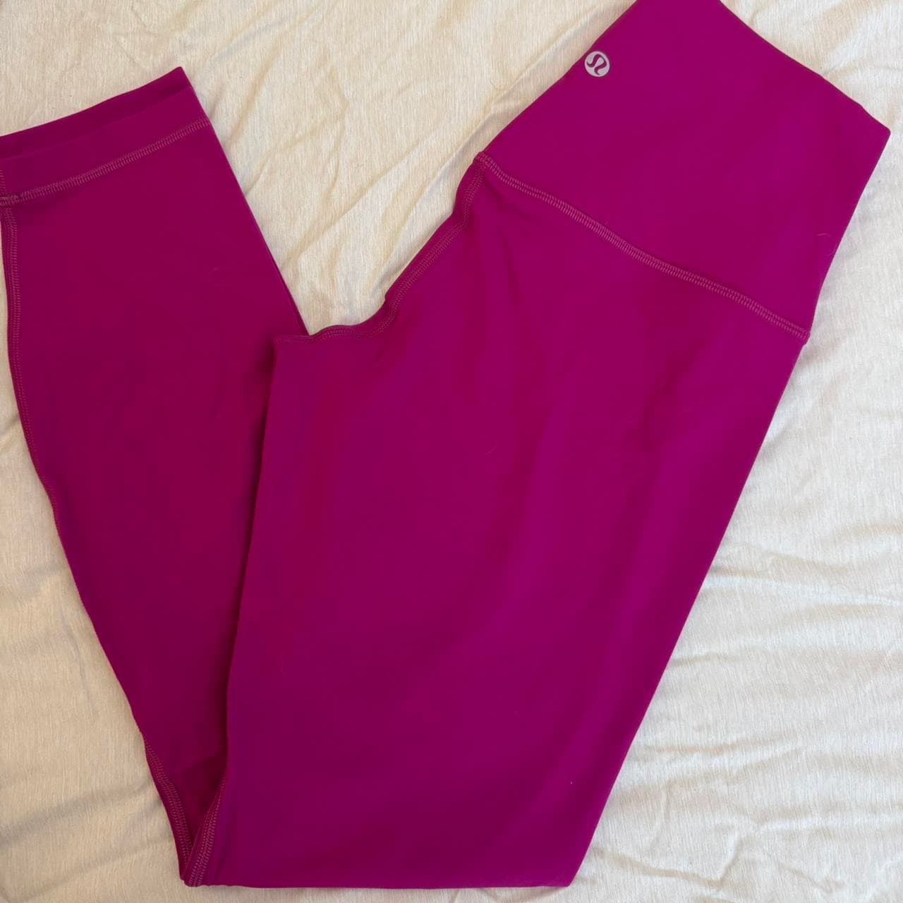 Pink lululemon align leggings size 6. 32” length and...