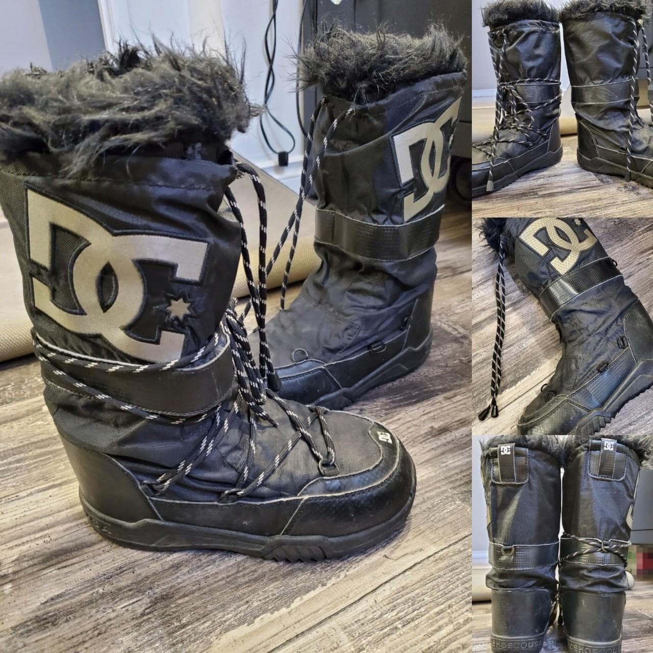 ☆ DC black and gold snow chalet snowbunny boots... - Image 1