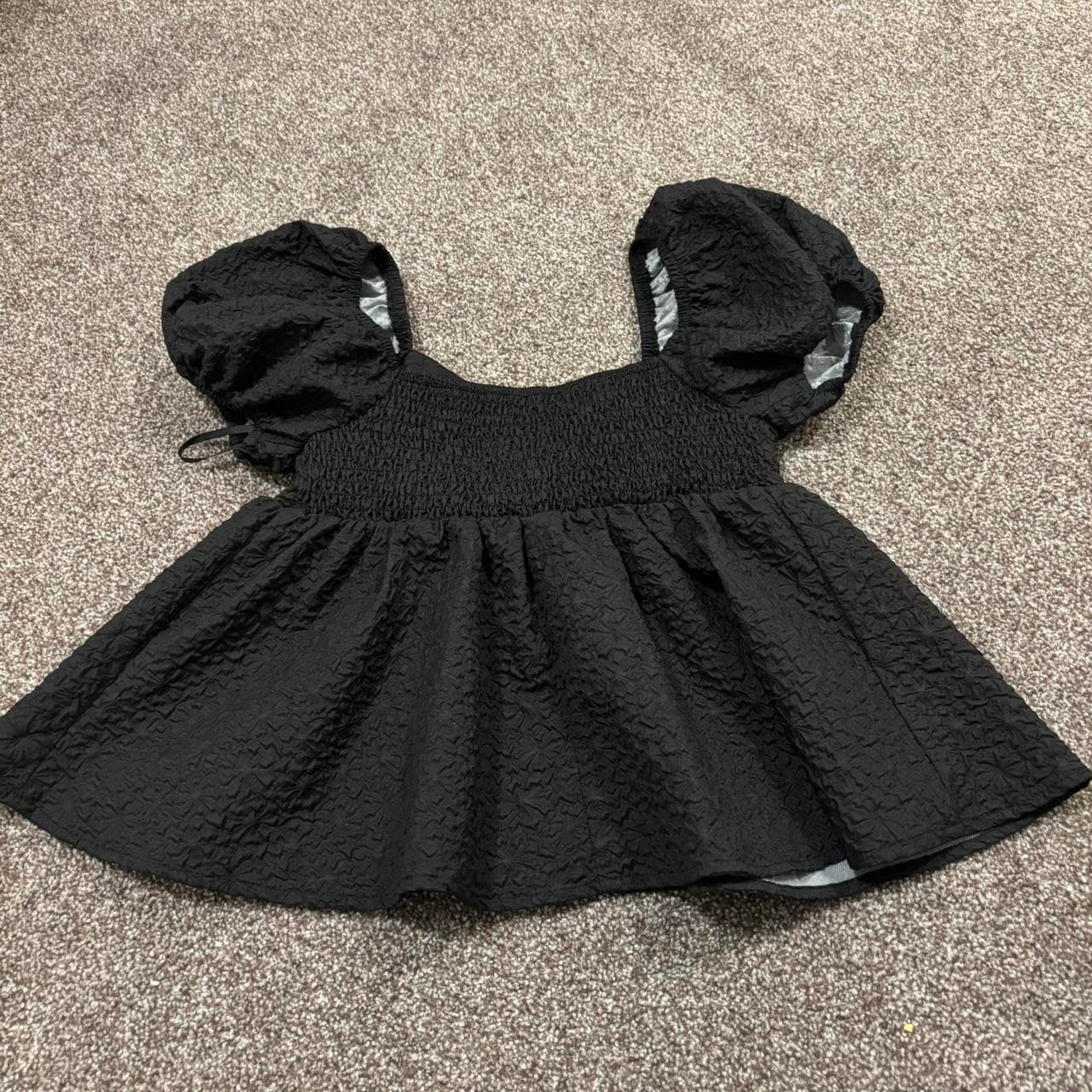 cute black babydoll top thumbnail 2