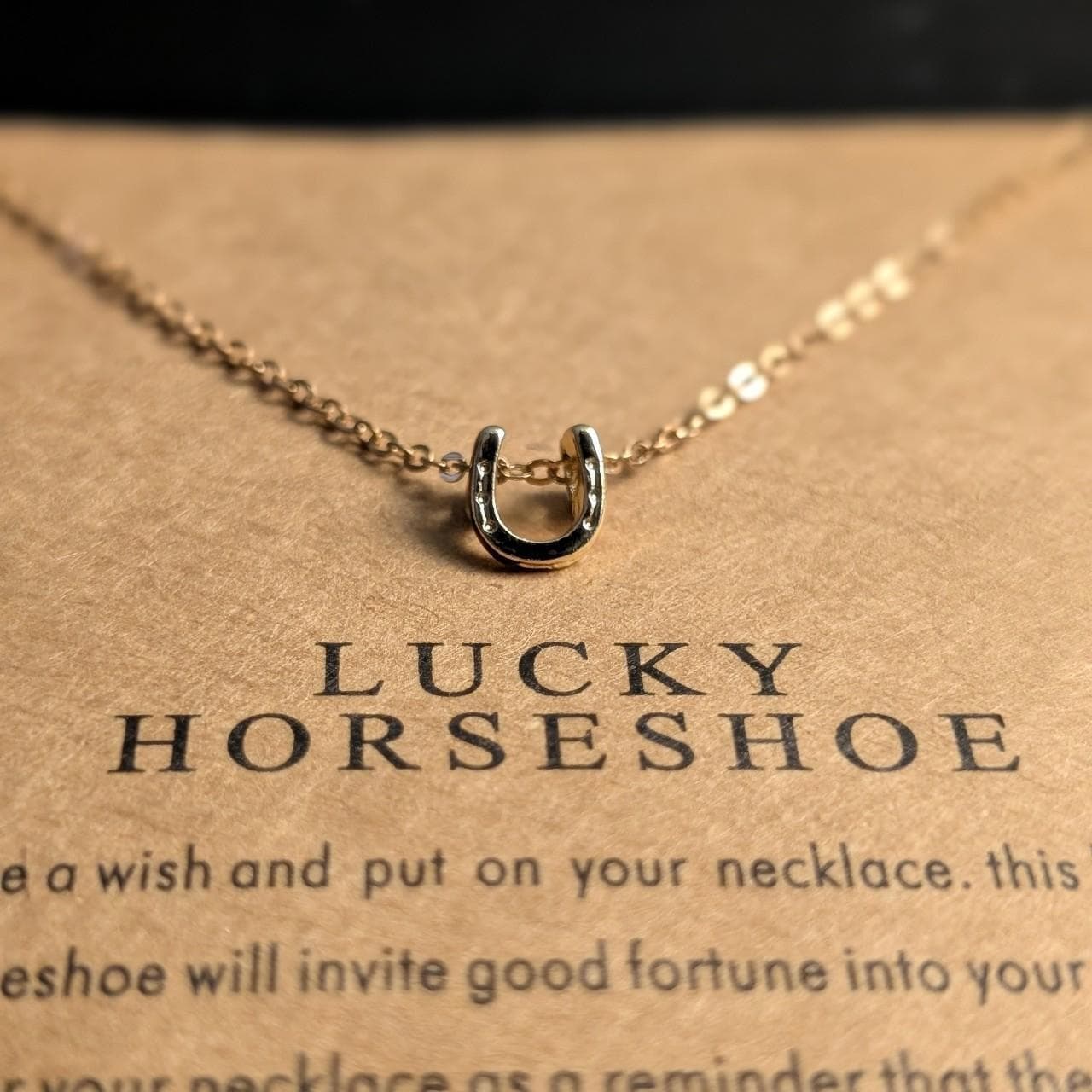 Only a few left in stock!
"Lucky Horseshoe", gold... - Image 1