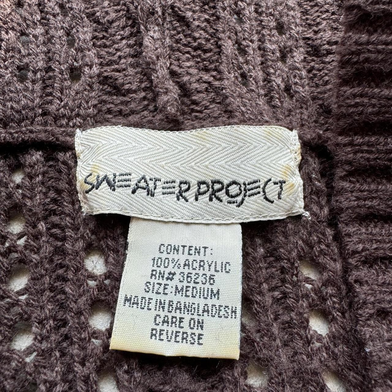 Y2K brown crochet hoodie from Sweater Project 🧶 Cozy... thumbnail 3
