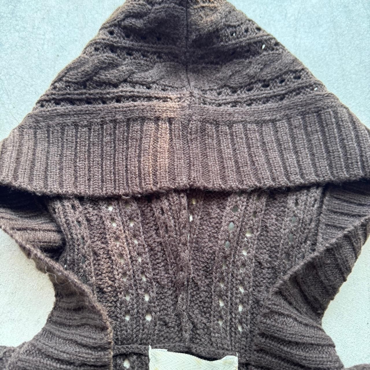 Y2K brown crochet hoodie from Sweater Project 🧶 Cozy... thumbnail 2