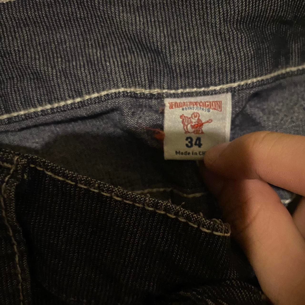 sick purple ish corduroy true religion jeans. back... thumbnail 5