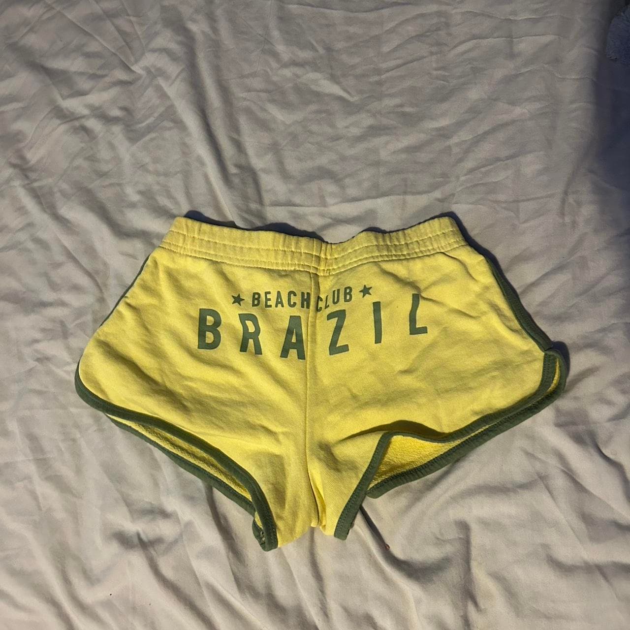 Yellow and green shorts Brazil! subdued x - Image 1
