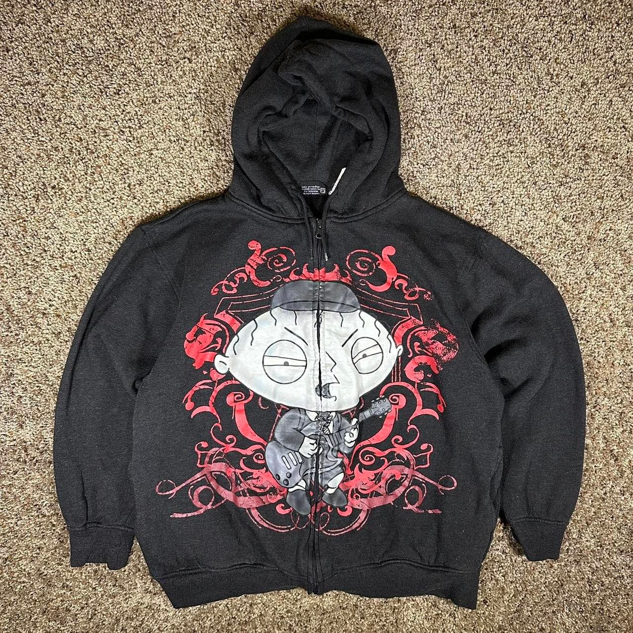 Vintage Family Guy Zip Hoodie Large Stewie AC/DC... - Image 1