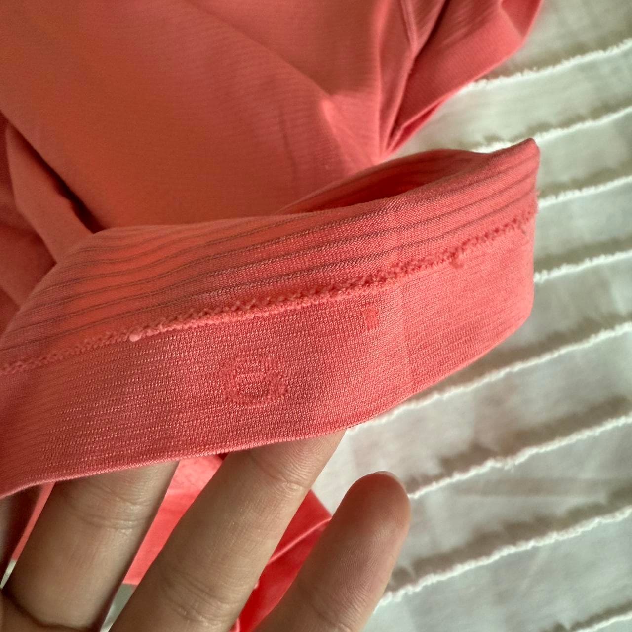 Pinkish orange Lululemon
 swiftly tech. Waist... thumbnail 3