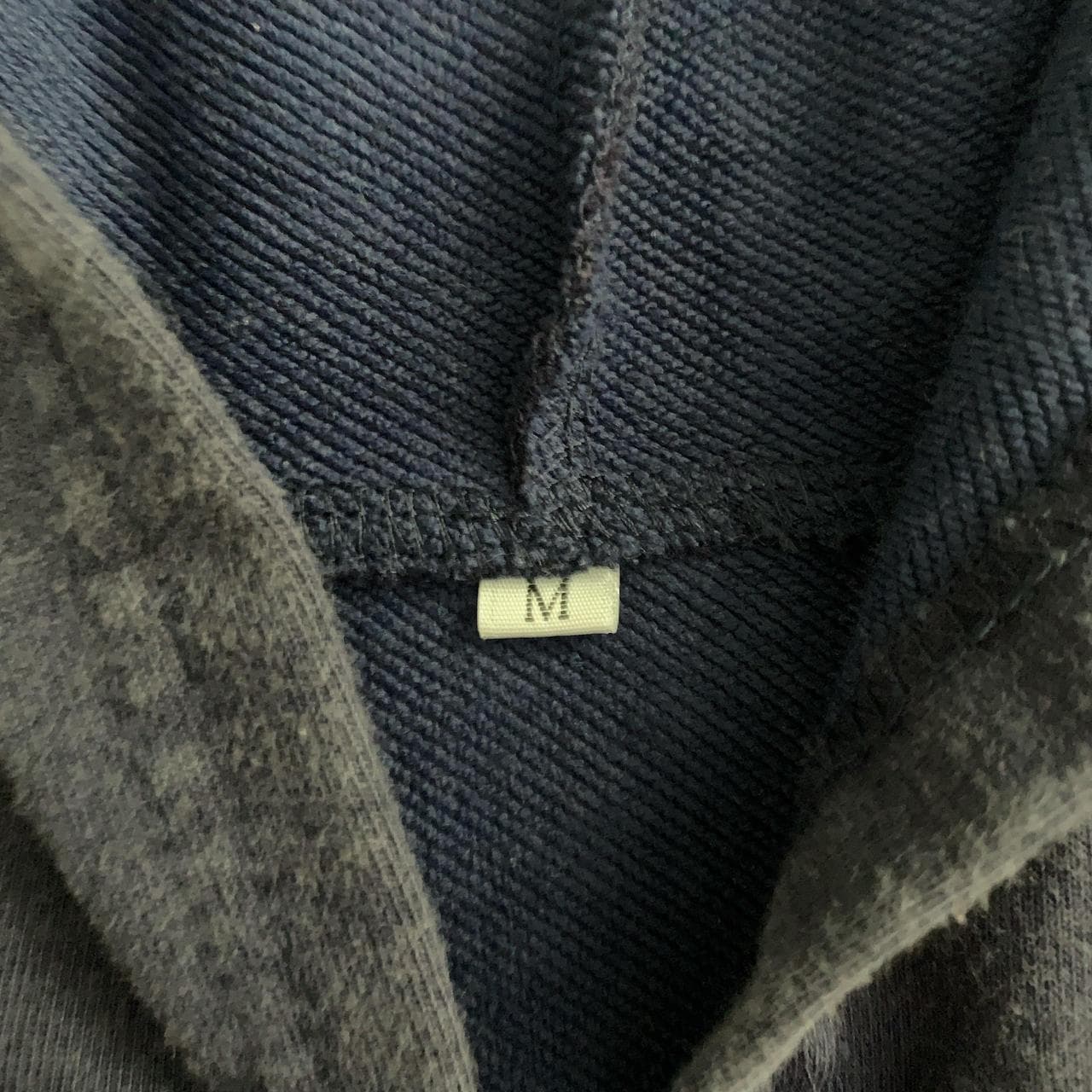 Navy blue graphic zip-up hoodie, never worn,... thumbnail 3