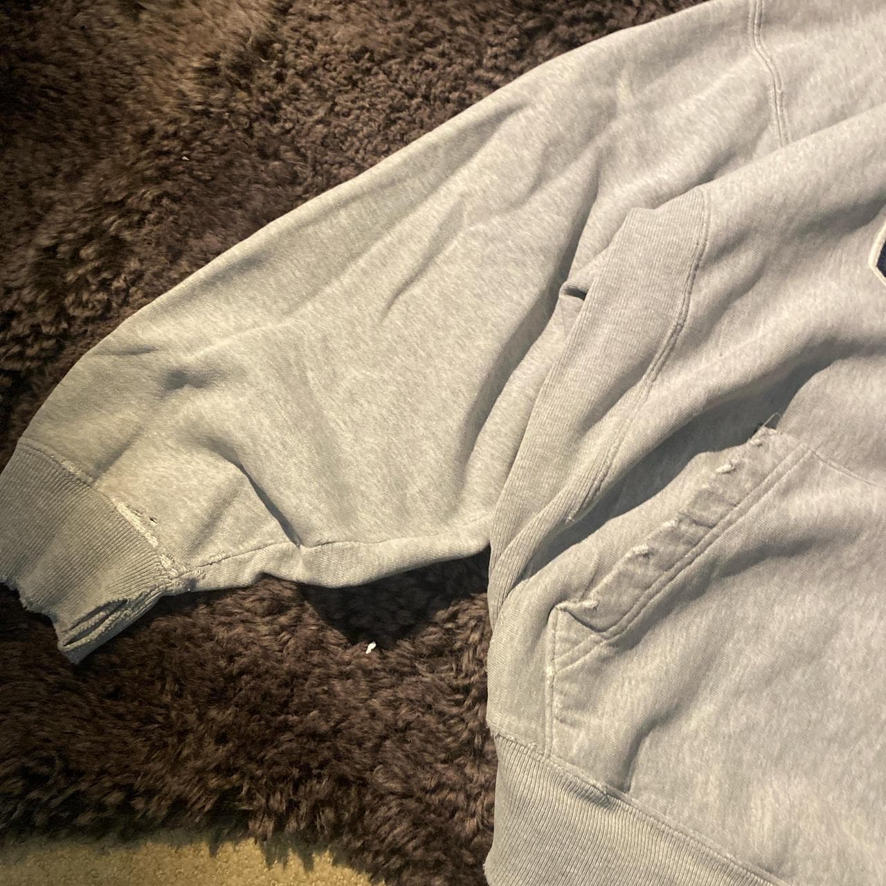 Vintage 90’s distressed heavyweight oversized Grey... thumbnail 3