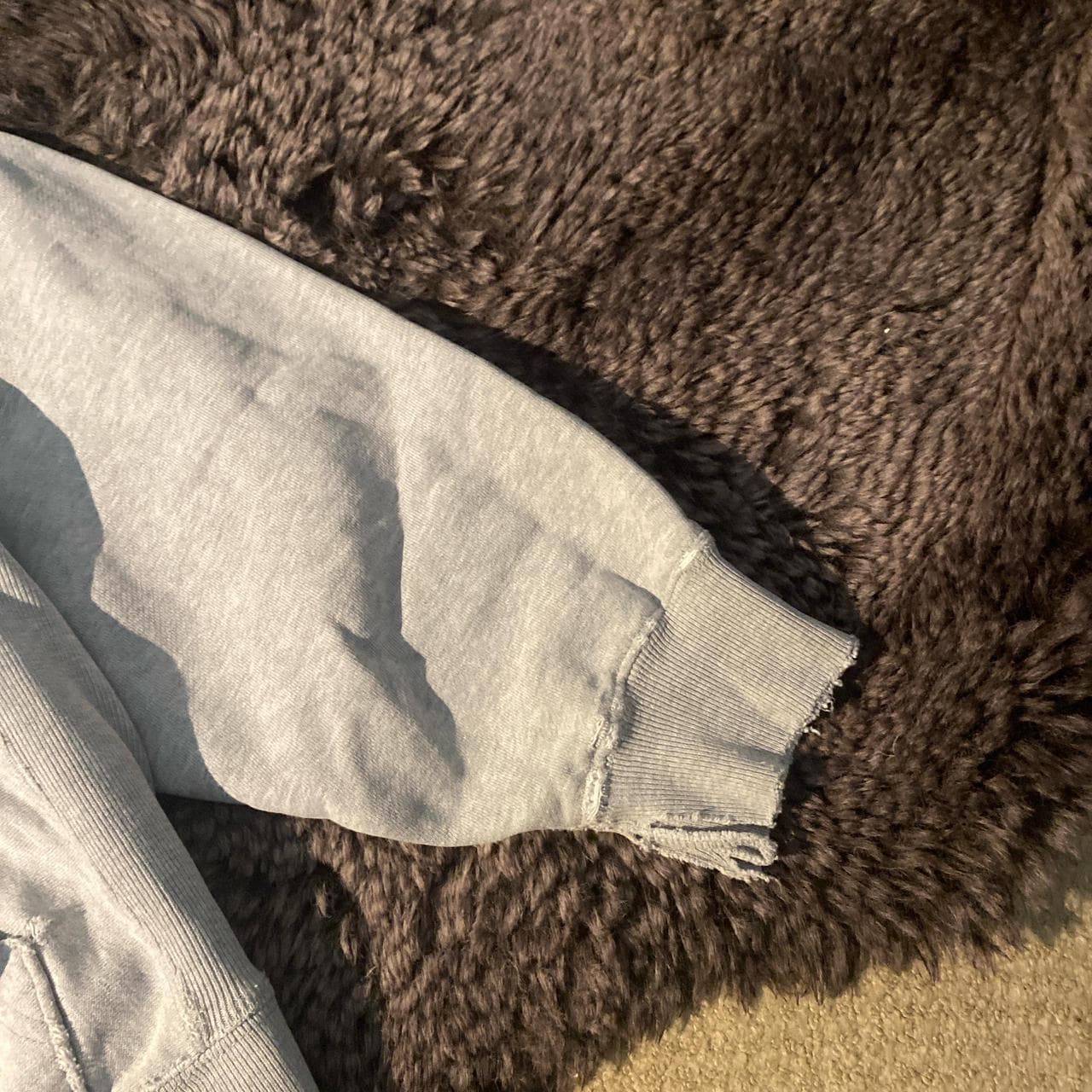 Vintage 90’s distressed heavyweight oversized Grey... thumbnail 4
