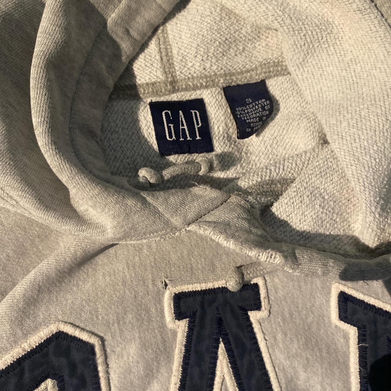 Vintage 90’s distressed heavyweight oversized Grey... thumbnail 5