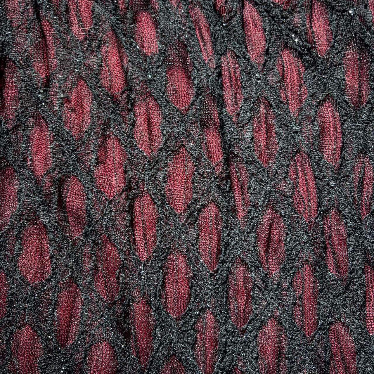 black and red lace vampy goth tank top with floral &amp;... thumbnail 2