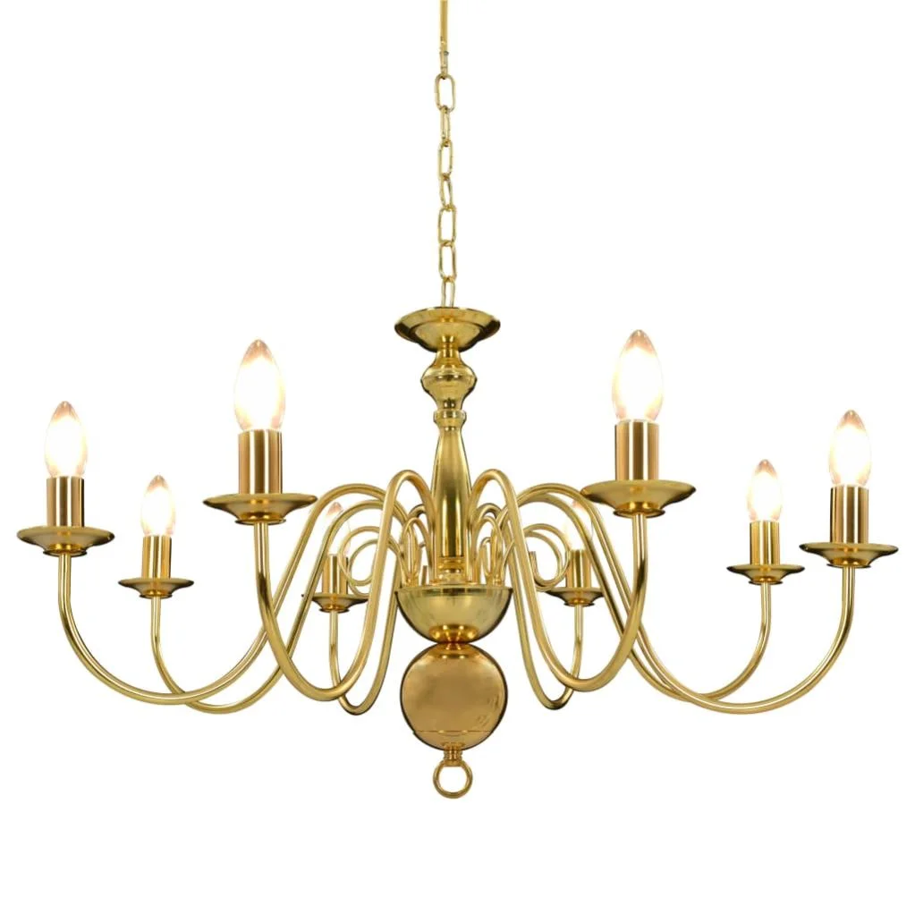 vidaXL Lampadario Oro con 8 Lampadine E14 - Image 1