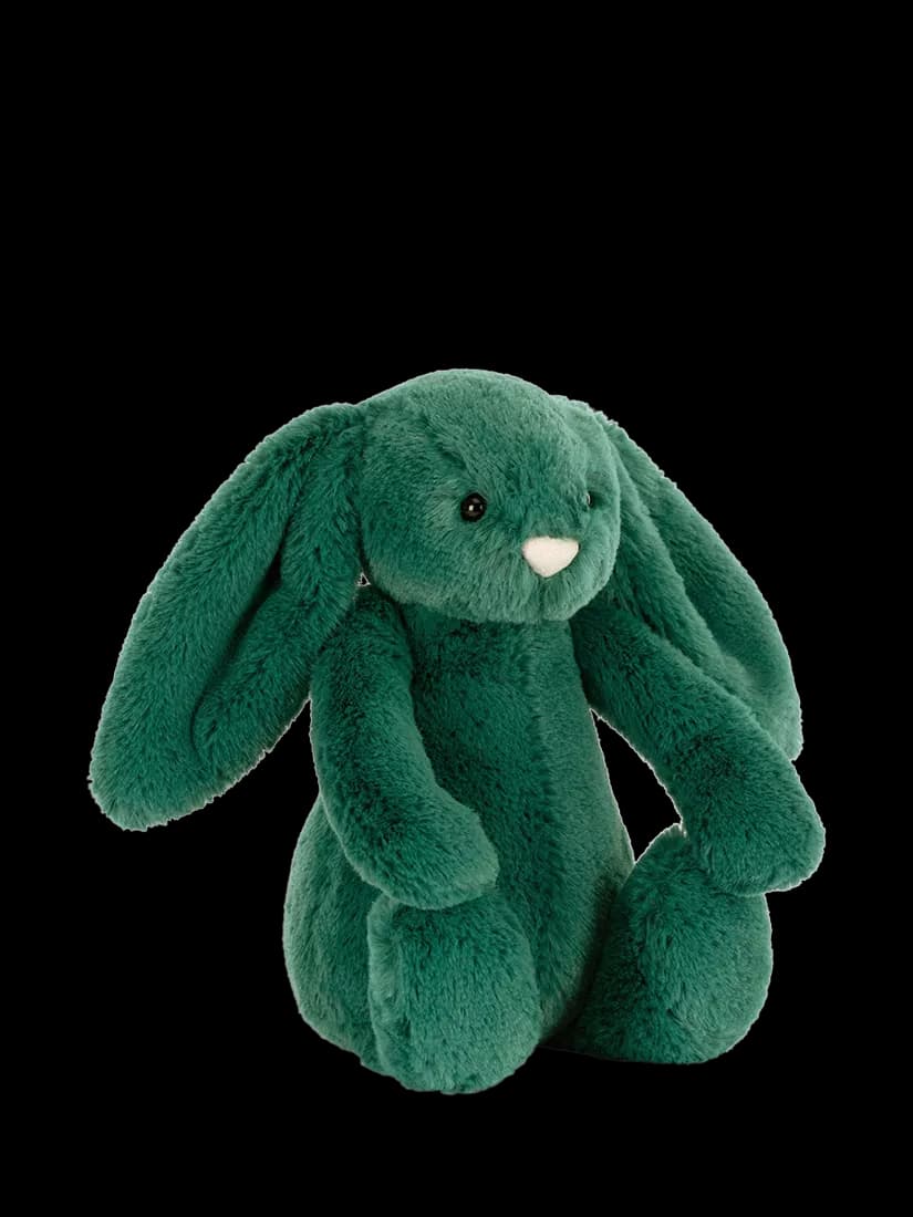 Jellycat Bashful Teal Bunny Soft Toy, Green - Image 1