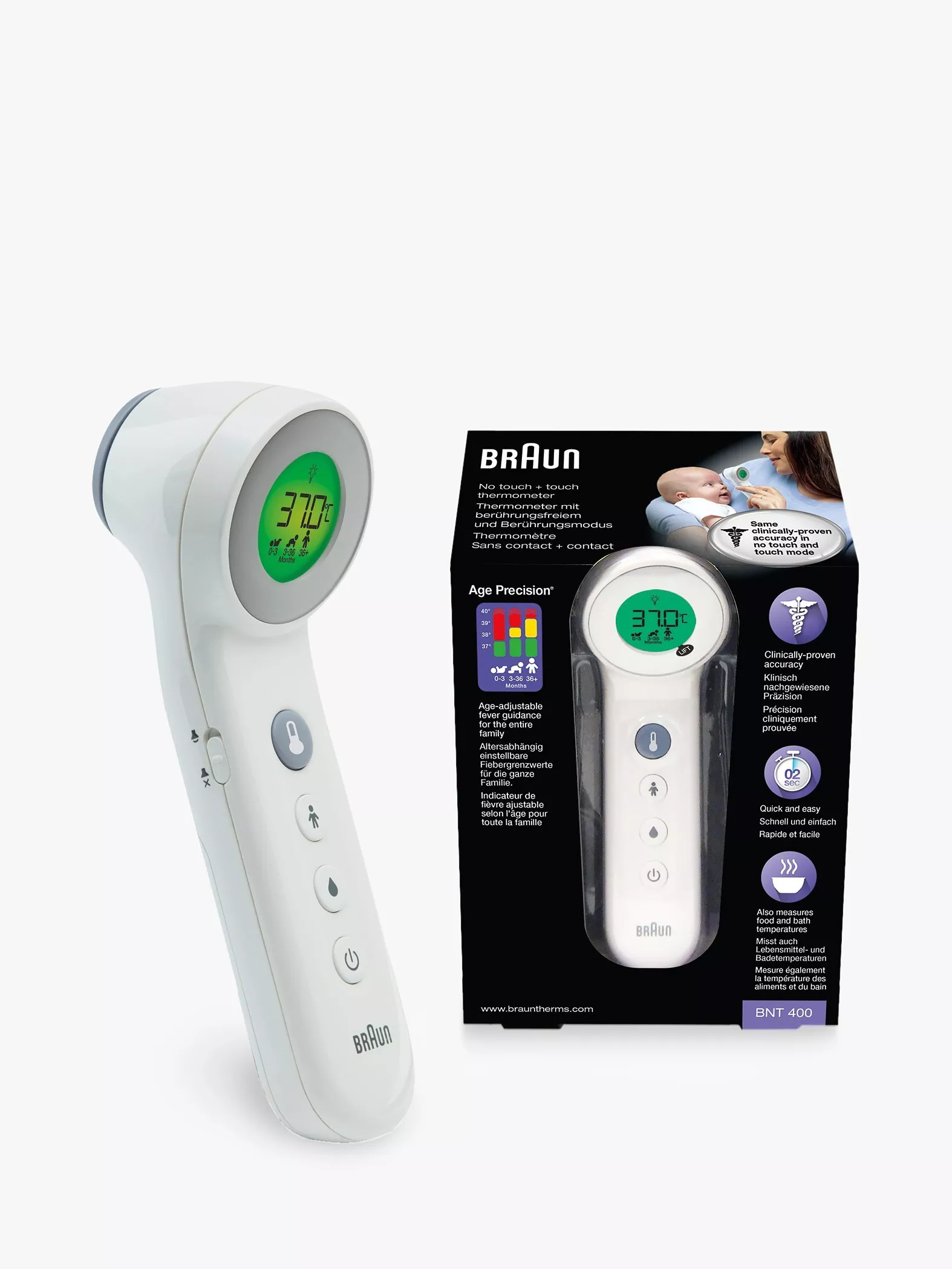 Braun No Touch and Touch Age Precision Thermometer - Image 1