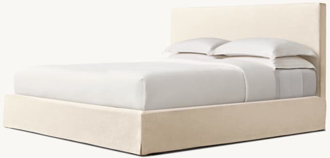 Modena Slipcovered Fabric Panel Bed - Image 1