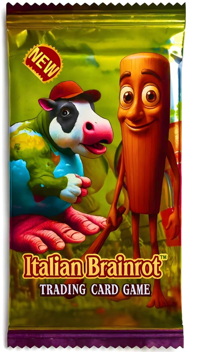 Italian Brainrot™ Booster Pack - Trading Cards 9x (+Gratis Brainrot Sticker) - Brainrot - Tung Tung Tung Sahur - Tralalero Tralala - Verzamelkaarten - Italian Brainrot - Image 1