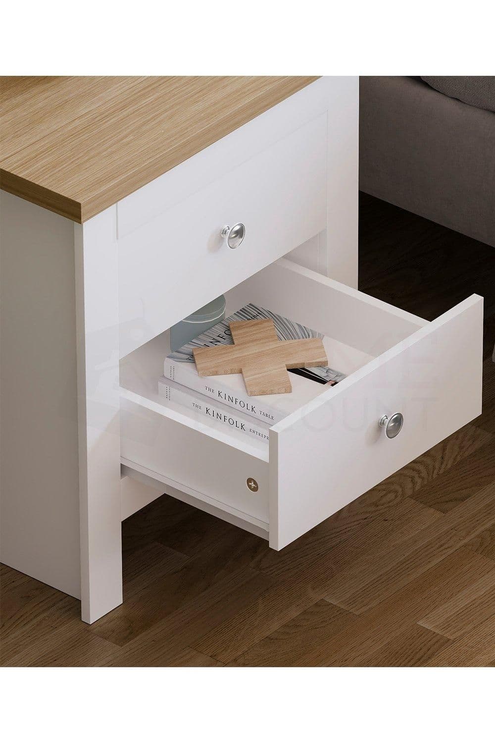 Vida Designs Arlington 2 Drawer Chest Of Drawers Storage Bedroom Furniture thumbnail 4