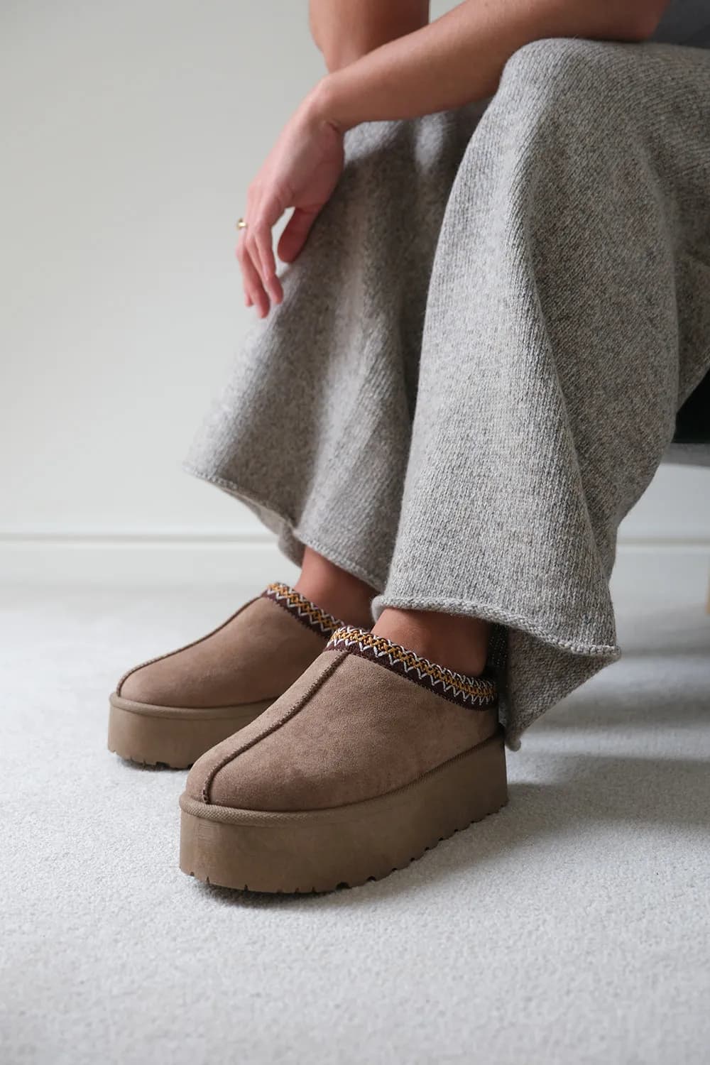 'Freeze' Flatform Embroidered Low Ankle Slipper Boots thumbnail 4