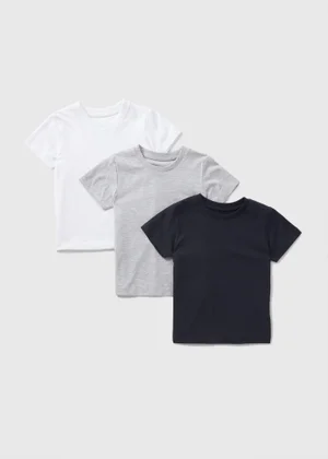 3 Pack Boys Monochrome T-Shirts (1-7yrs) - Image 1