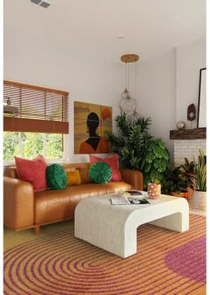 Asiatic Muse Orange Retro Rug - Image 1