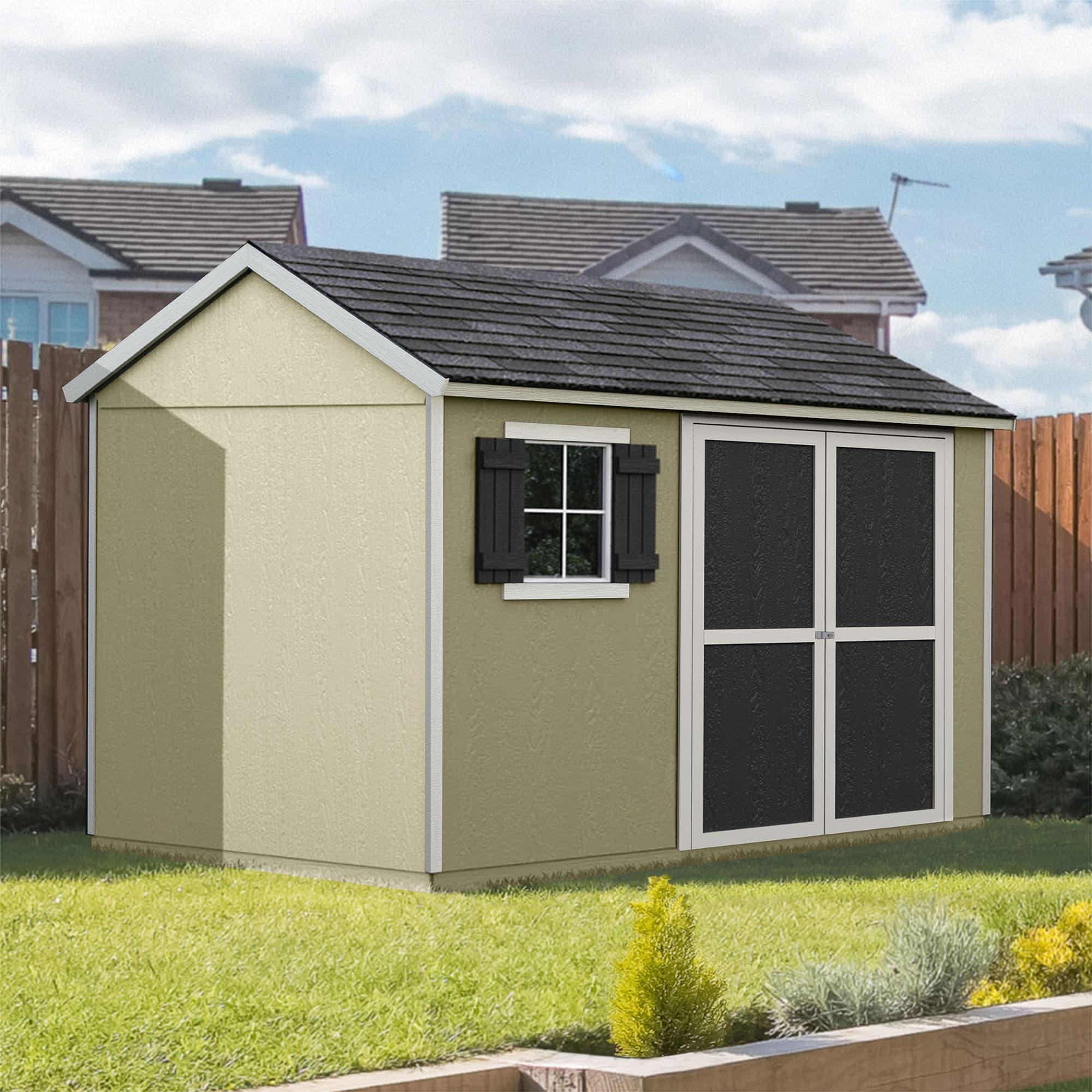 Heartland Valencia 10-ft x 8-ft Saltbox Style Wood Outdoor Storage Shed with 1 Windows 1 Doors