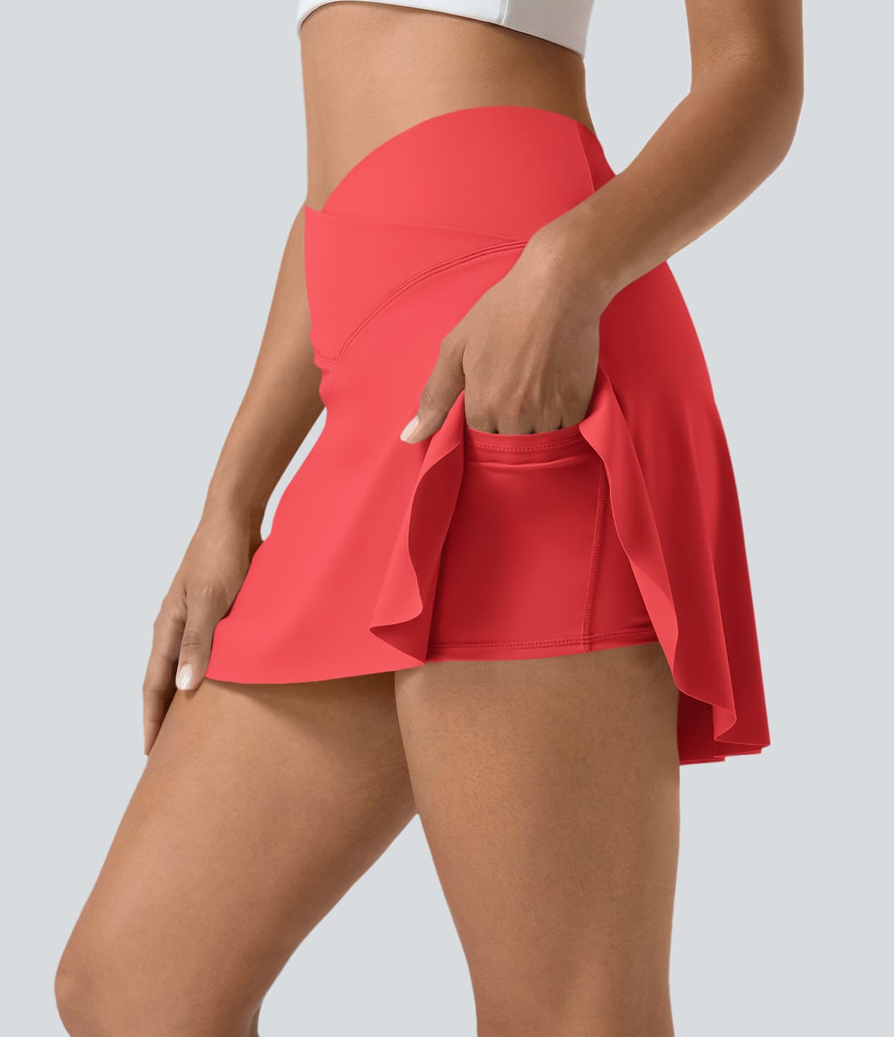 Everyday SoftlyZero™ Airy Crossover 2-in-1 Side Pocket Cool Touch Mini Tennis Skirt-Lucid-UPF50+ thumbnail 6