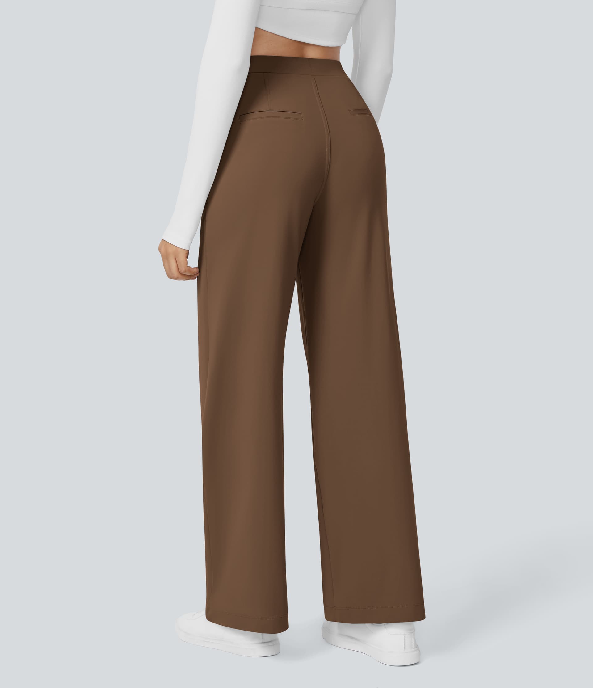 High Waisted Pocket Straight Leg Work Pants thumbnail 6