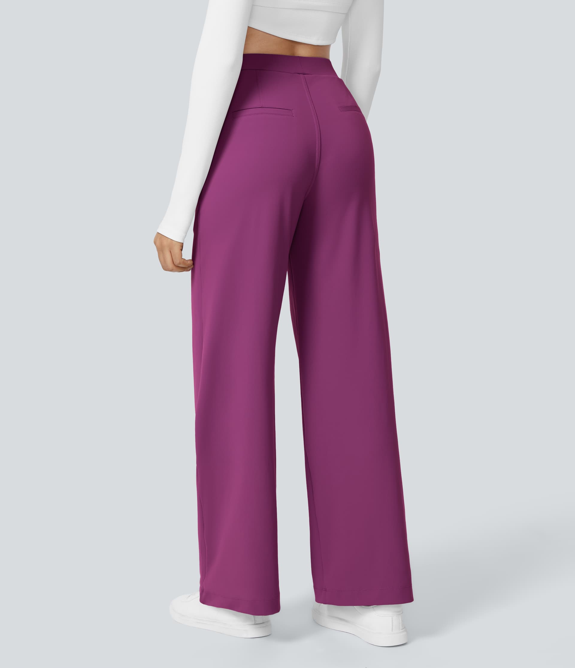 High Waisted Pocket Straight Leg Work Pants thumbnail 20