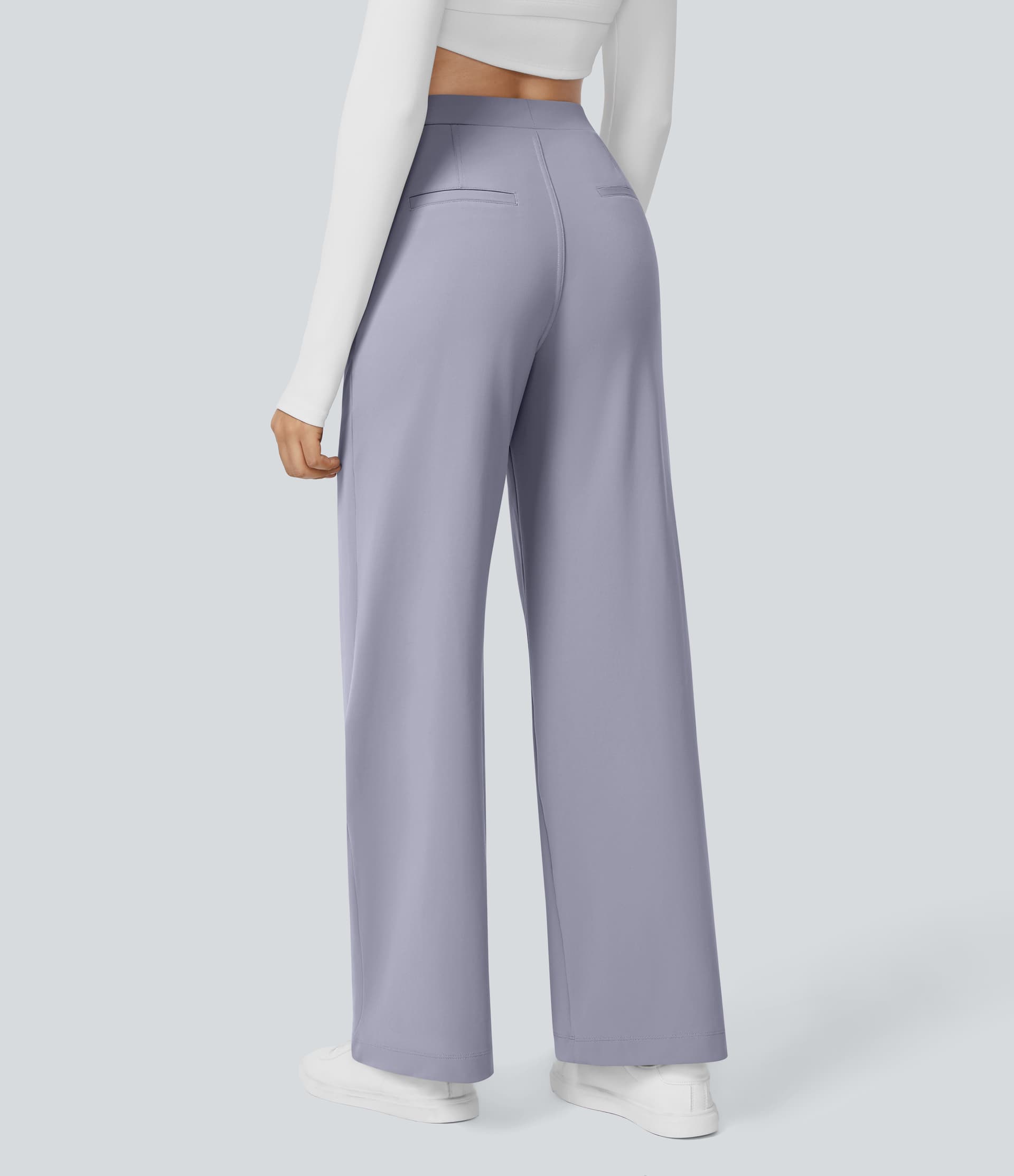 High Waisted Pocket Straight Leg Work Pants thumbnail 19