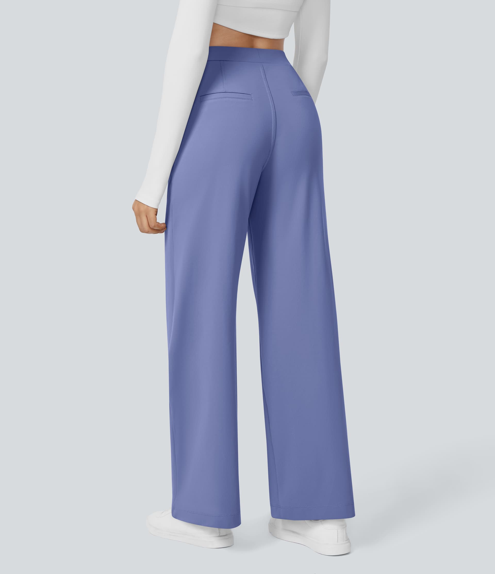 High Waisted Pocket Straight Leg Work Pants thumbnail 25