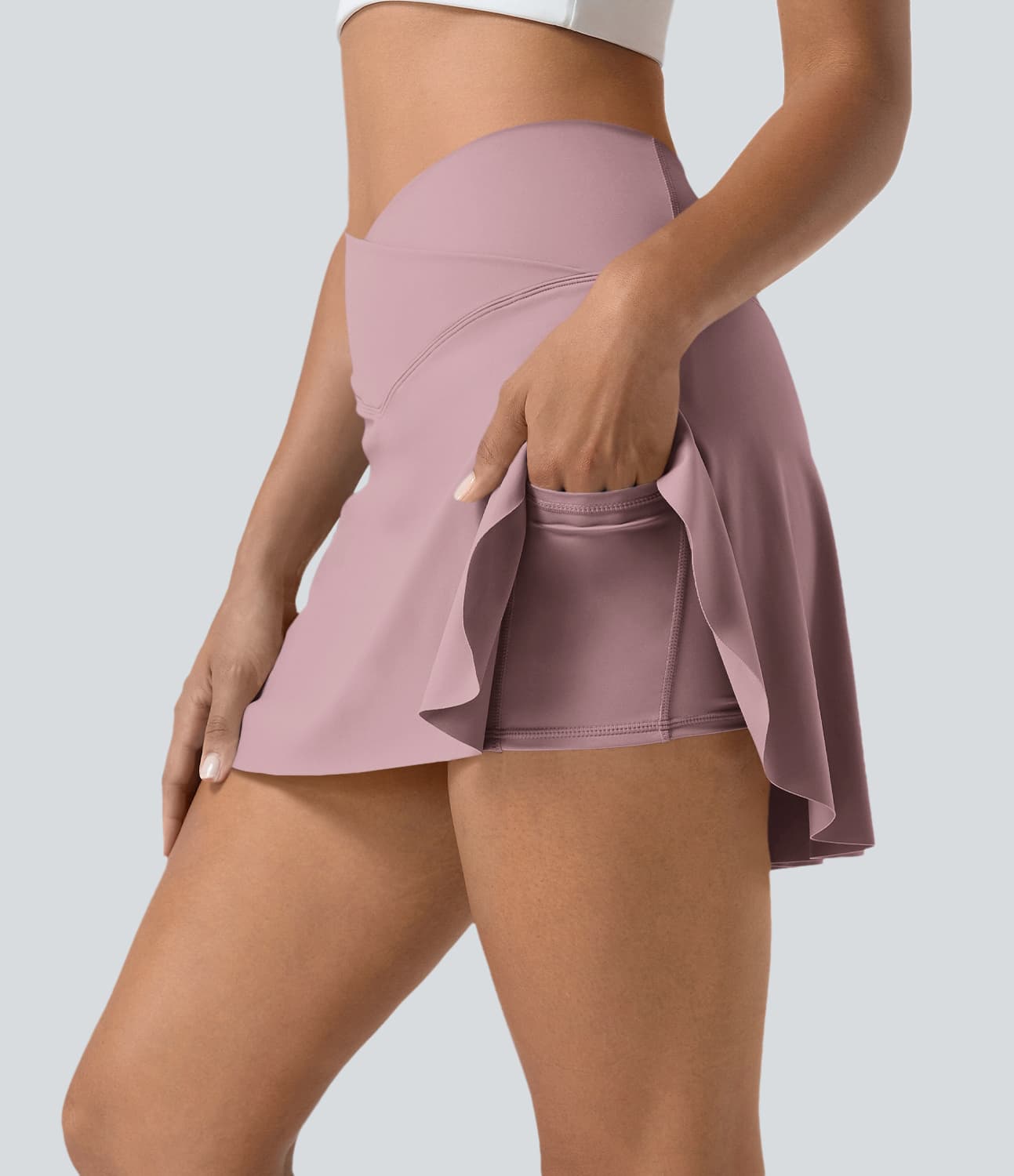 Everyday SoftlyZero™ Airy Crossover 2-in-1 Side Pocket Cool Touch Mini Tennis Skirt-Lucid-UPF50+ thumbnail 18