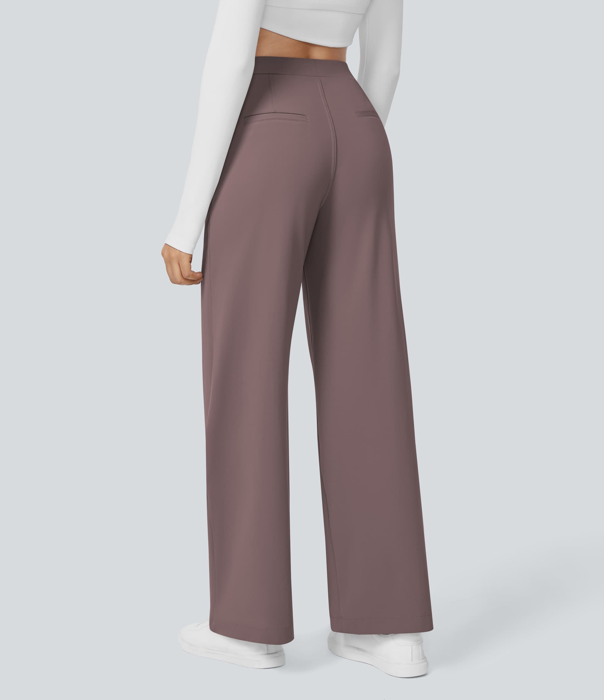 High Waisted Pocket Straight Leg Work Pants thumbnail 17