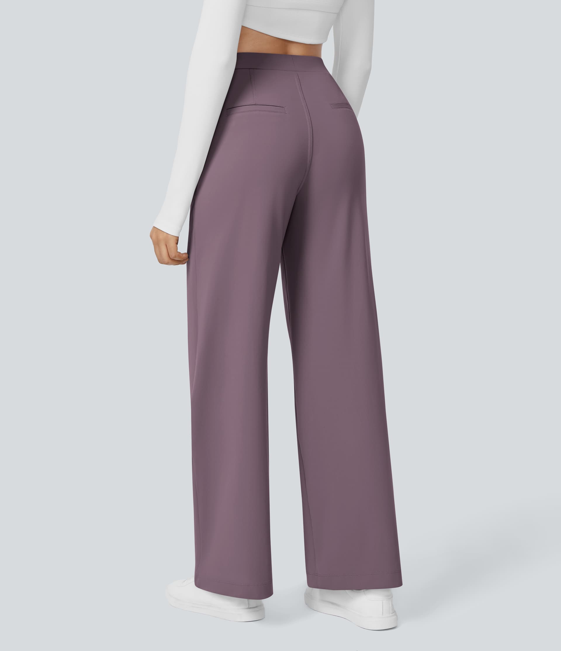 High Waisted Pocket Straight Leg Work Pants thumbnail 23