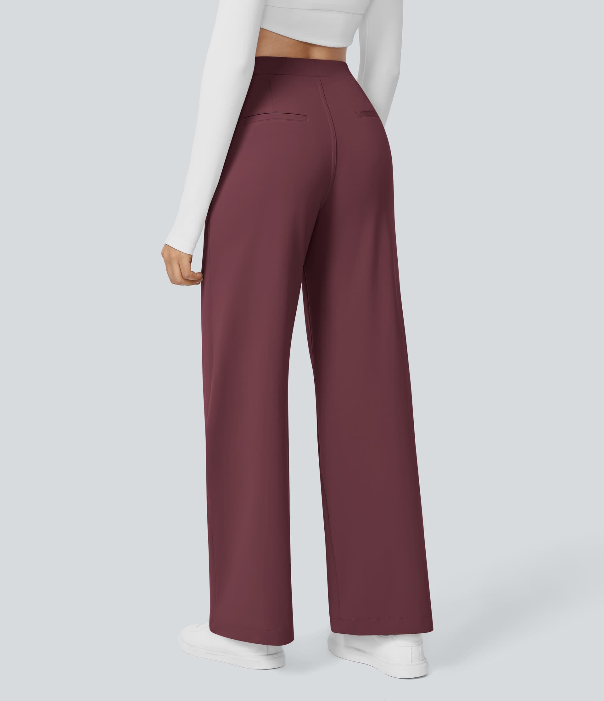 High Waisted Pocket Straight Leg Work Pants thumbnail 15