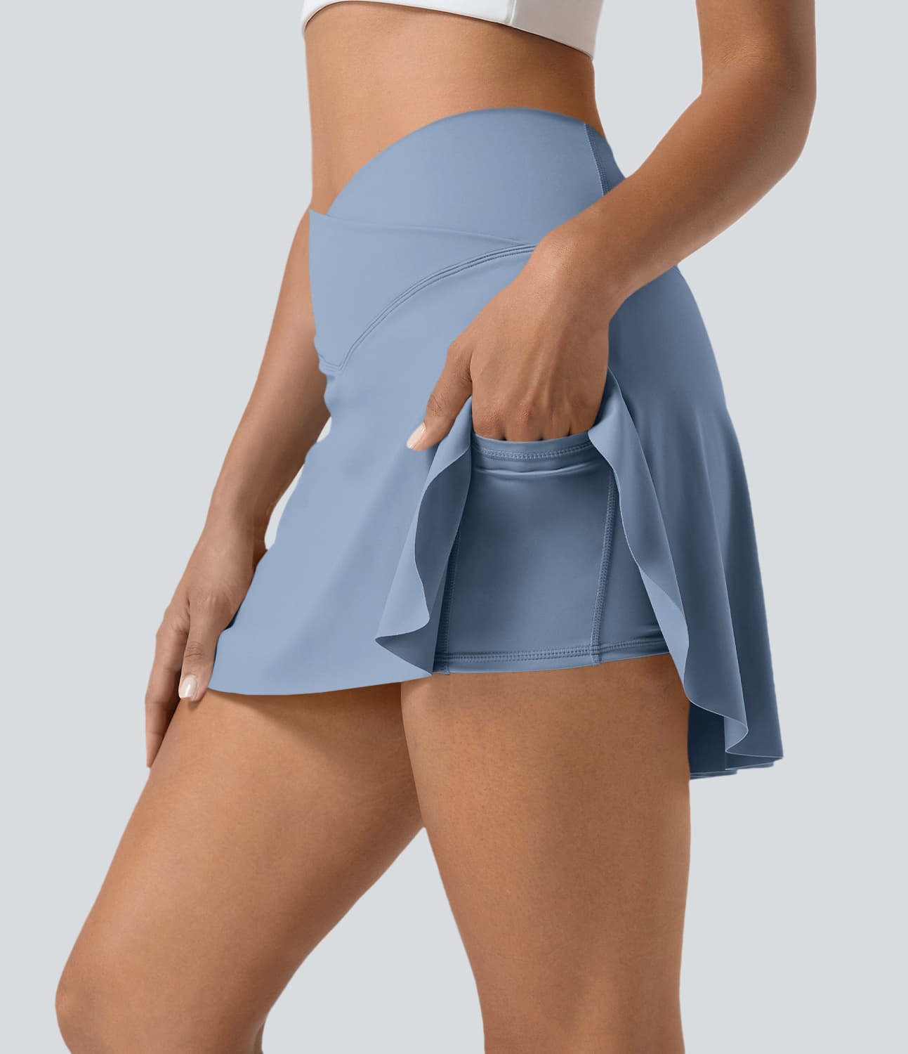 Everyday SoftlyZero™ Airy Crossover 2-in-1 Side Pocket Cool Touch Mini Tennis Skirt-Lucid-UPF50+ thumbnail 26