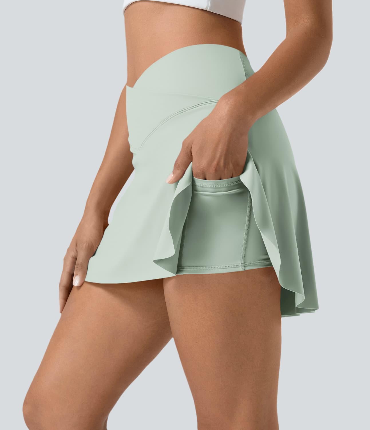 Everyday SoftlyZero™ Airy Crossover 2-in-1 Side Pocket Cool Touch Mini Tennis Skirt-Lucid-UPF50+ thumbnail 22
